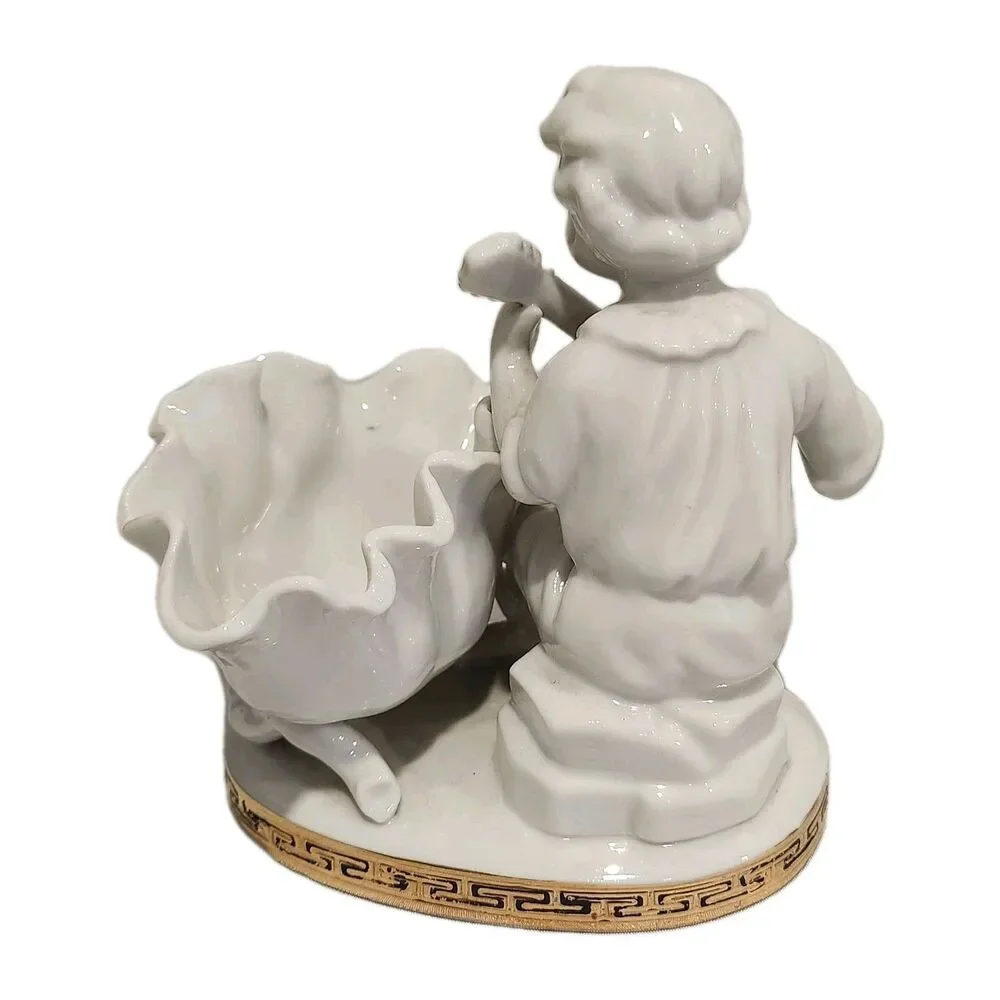 Vintage Set of Arnart Porcelain Candy Dish Figures 1 Flaw